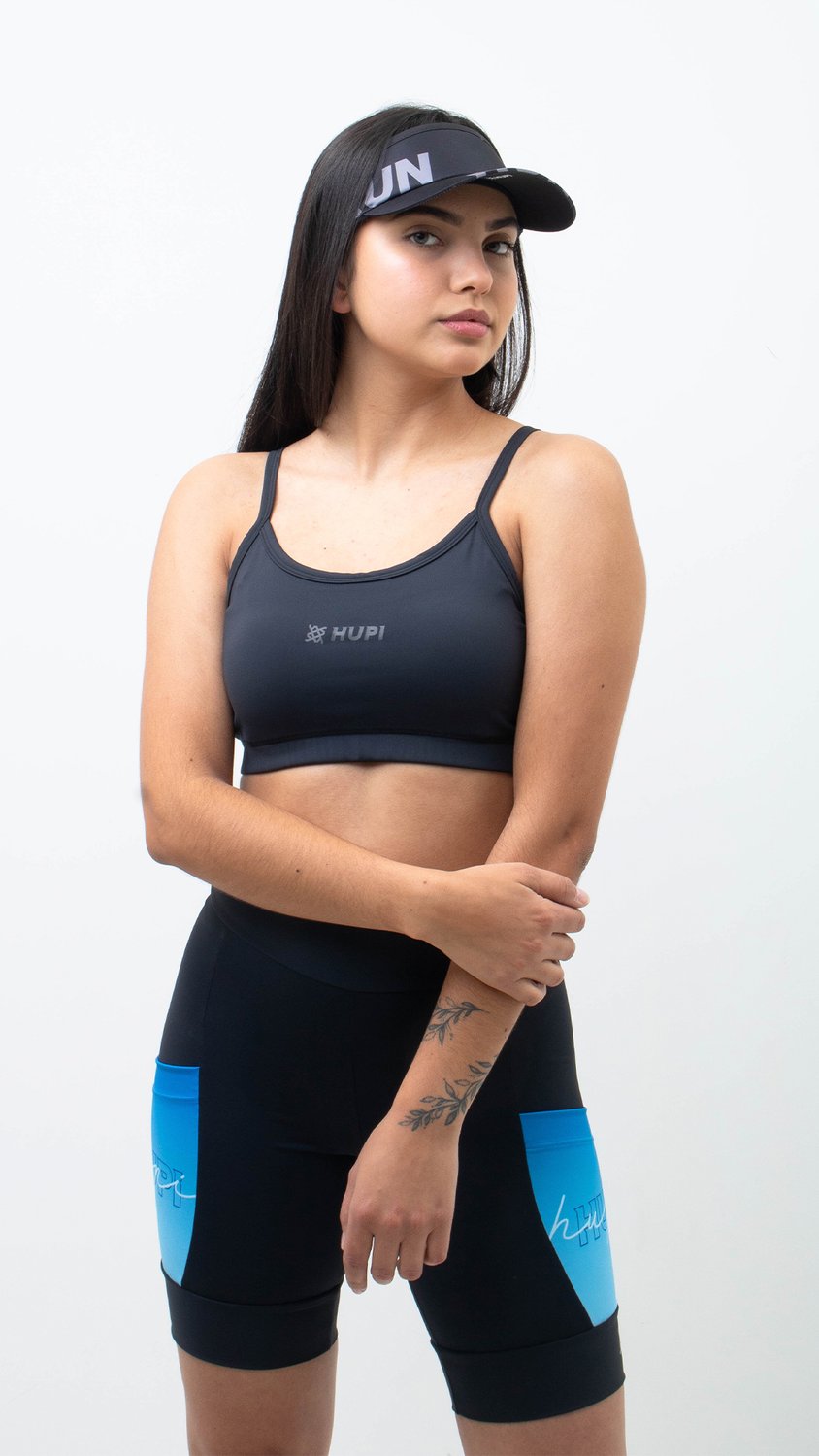 Bermuda Compressão Feminina HUPI Longa Colors Azul
