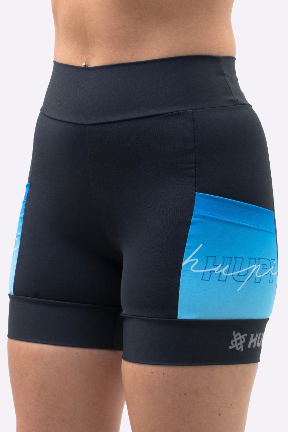 Bermuda Compressão Feminina HUPI Run Curta Colors Azul