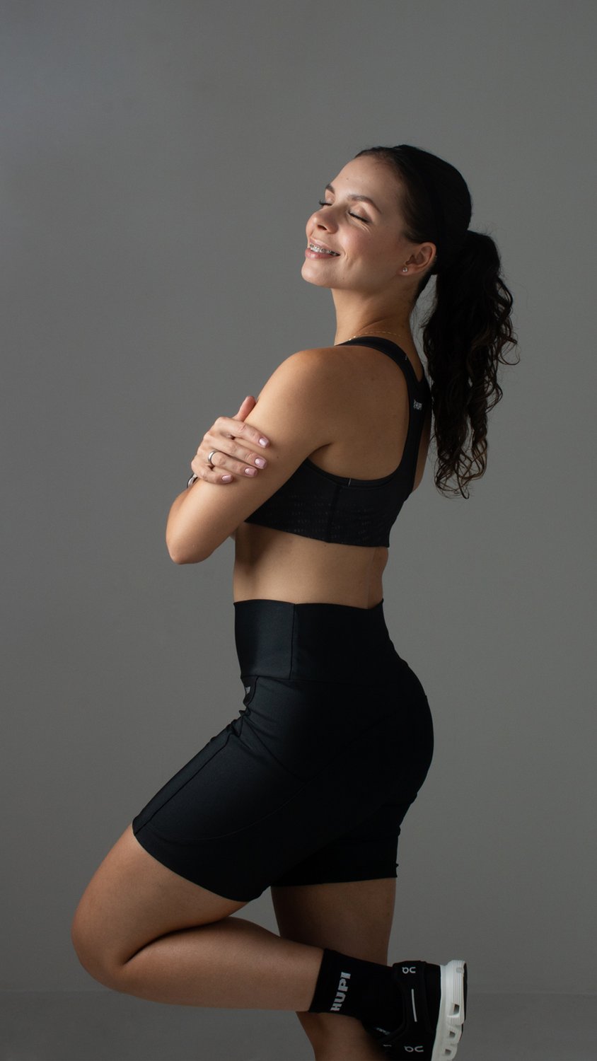 Bermuda Fitness Feminina HUPI Color Preto