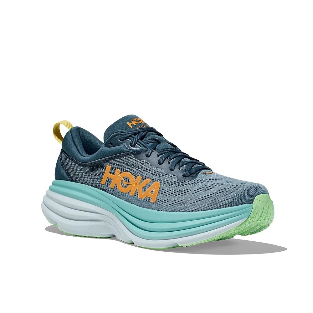 Tênis Hoka Bondi 8 Azul/Verde Masculino Tênis Hoka Bondi 8 Azul/Verde Masculino
