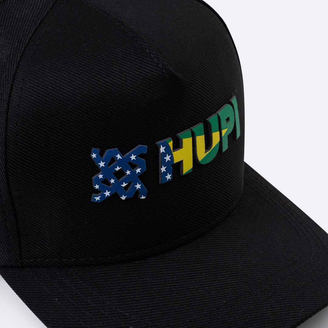 Boné HUPI Brasil Preto Boné HUPI Brasil Preto