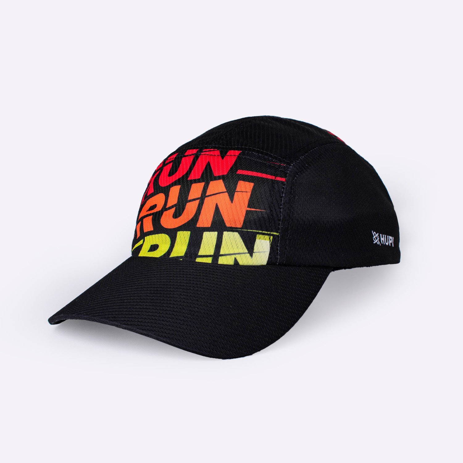 Boné para Corrida HUPI Run Run Run Preto Boné para Corrida HUPI Run Run Run Preto