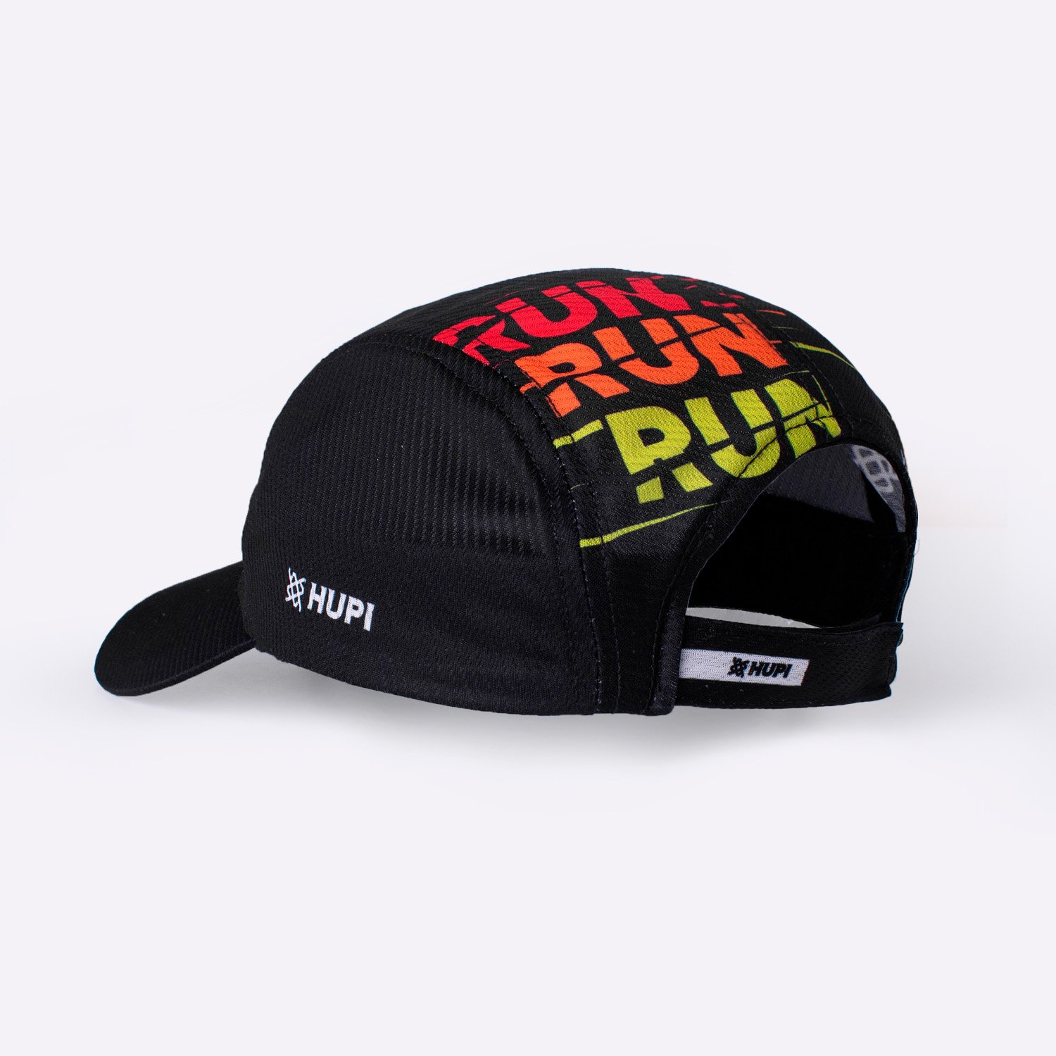 Boné para Corrida HUPI Run Run Run Preto Boné para Corrida HUPI Run Run Run Preto