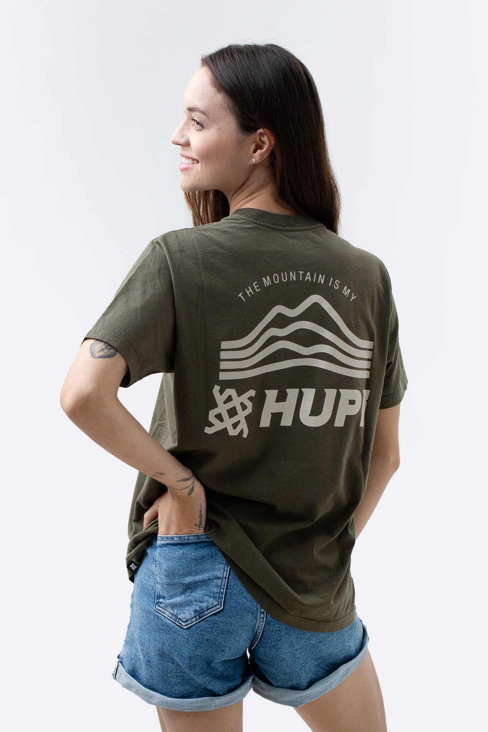 Camiseta HUPI Casual Verde Mountain Camiseta HUPI Casual Verde Mountain