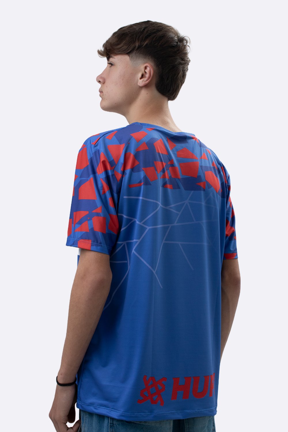Camiseta Masculina HUPI Bike Naja Azul/Vermelho Camiseta Masculina HUPI Bike Naja Azul/Vermelho