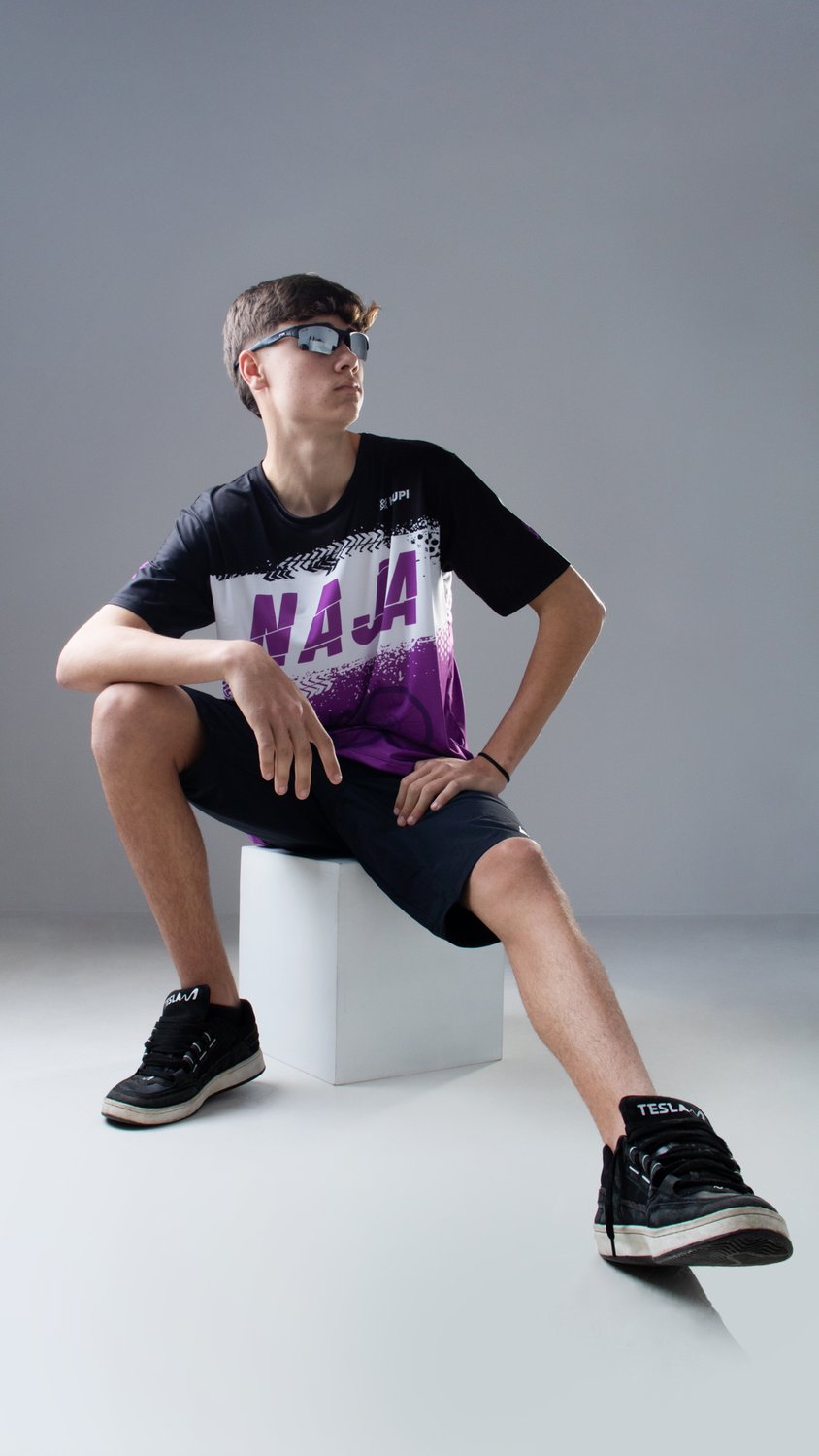 Camiseta Masculina HUPI Bike Naja Preto/Branco Camiseta Masculina HUPI Bike Naja Preto/Branco