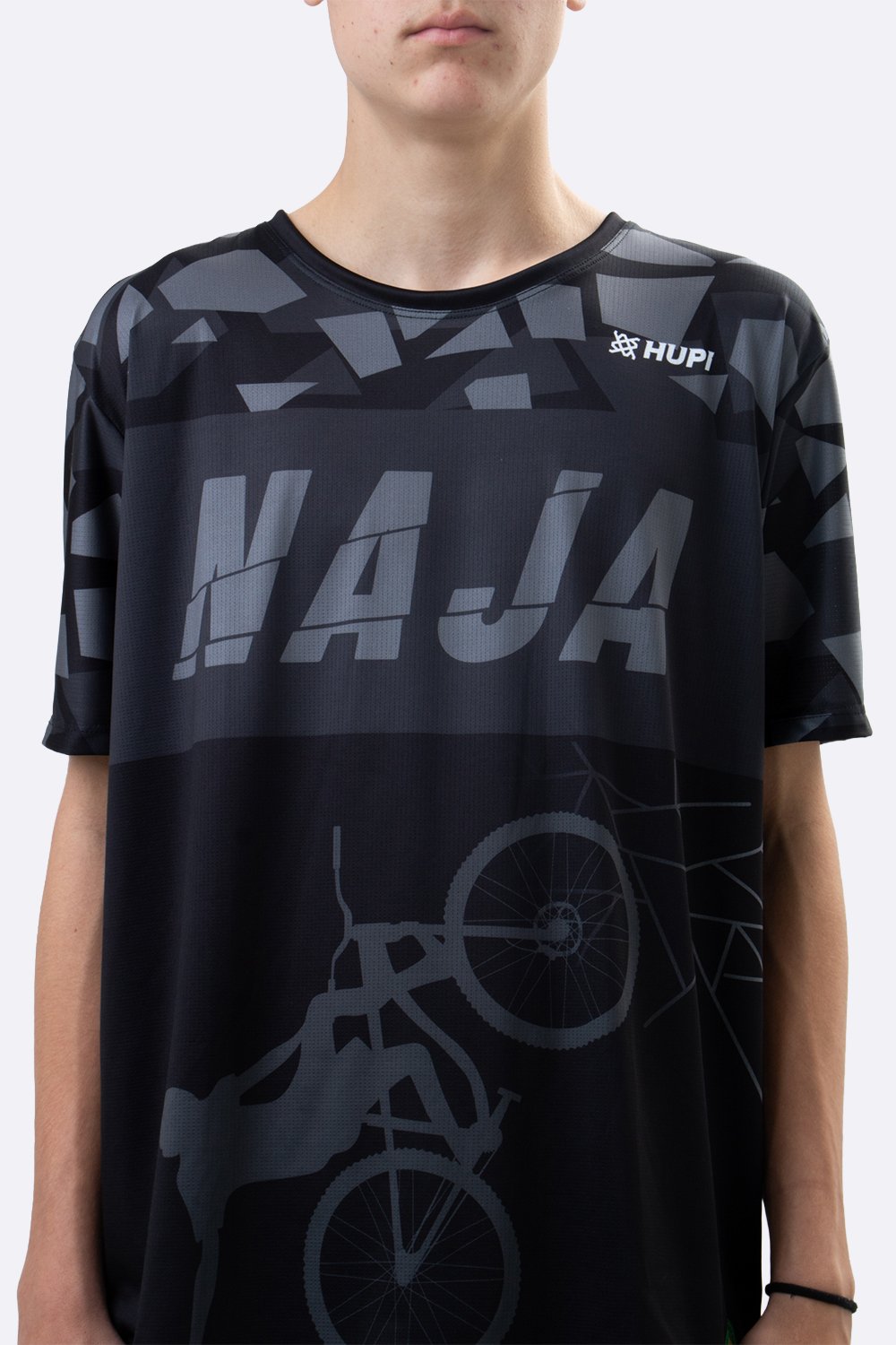 Camiseta Masculina HUPI Bike Naja Preto/Grafite Camiseta Masculina HUPI Bike Naja Preto/Grafite