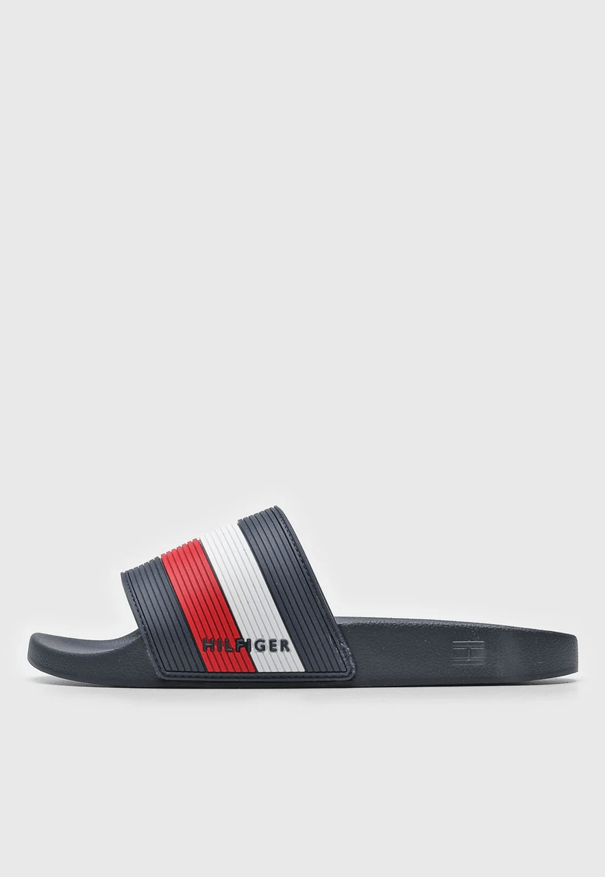 Chinelo Slide Tommy Hilfiger Marco 18D Masculino Azul Marinho Chinelo Slide Tommy Hilfiger Marco 18D Masculino Azul Marinho