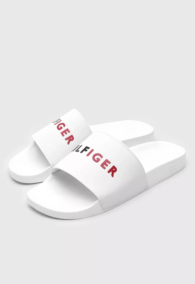 Chinelo Slide Tommy Hilfiger Marco 19D Masculino Branco Chinelo Slide Tommy Hilfiger Marco 19D Masculino Branco