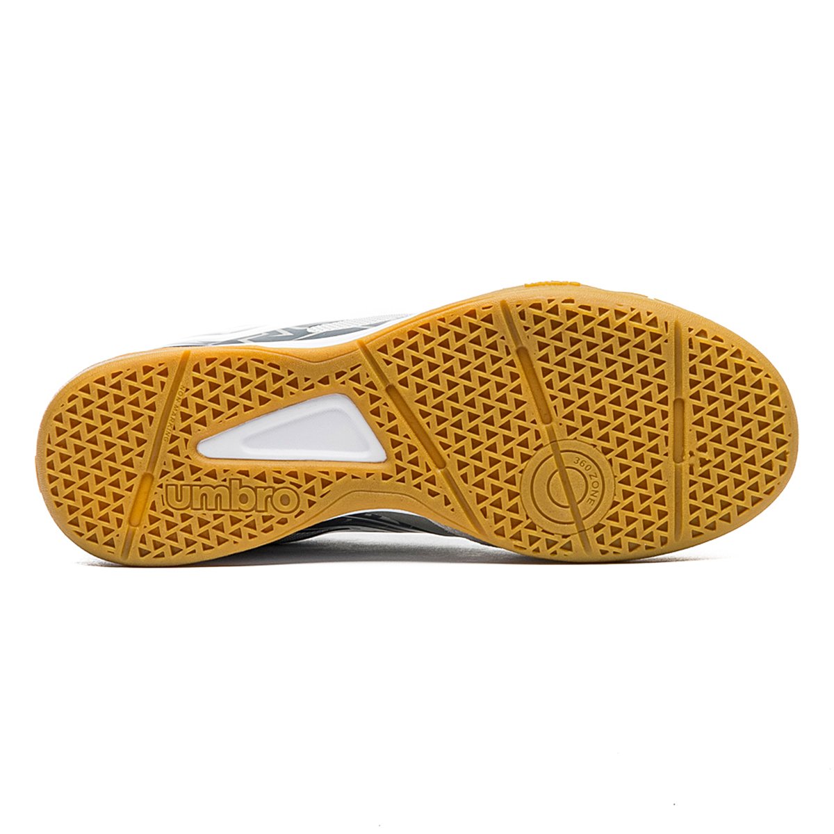Chuteira Umbro Futsal Pro 5 Bump Club Masculino Prata /Branco Chuteira Umbro Futsal Pro 5 Bump Club Masculino Prata /Branco
