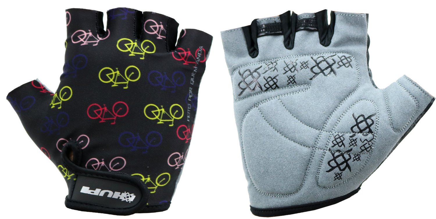 Luva Ciclismo HUPI Eco Dedo Curto Bike Colors