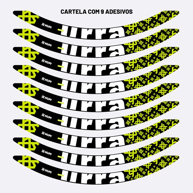 Adesivos HUPI Urra Aro 26 Preto e Amarelo