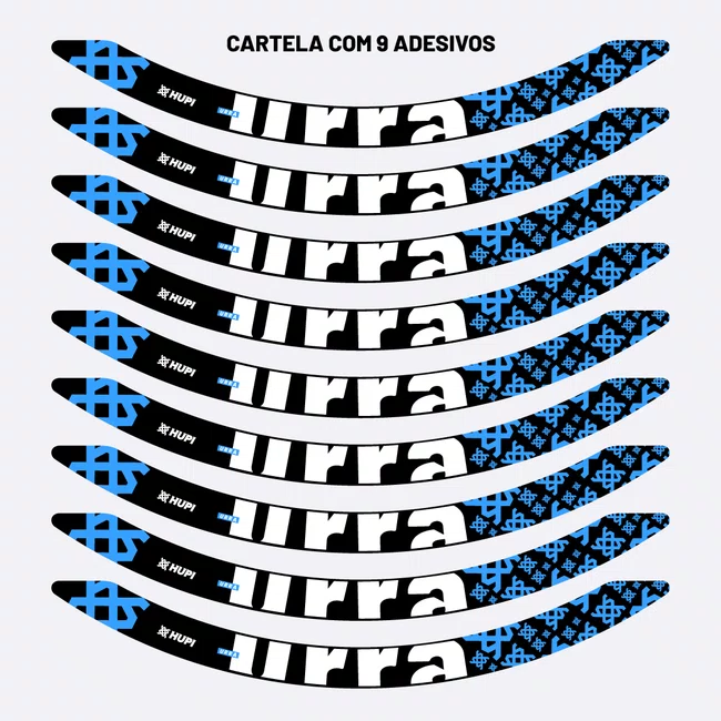 Adesivos HUPI Urra Aro 26 Preto e Azul