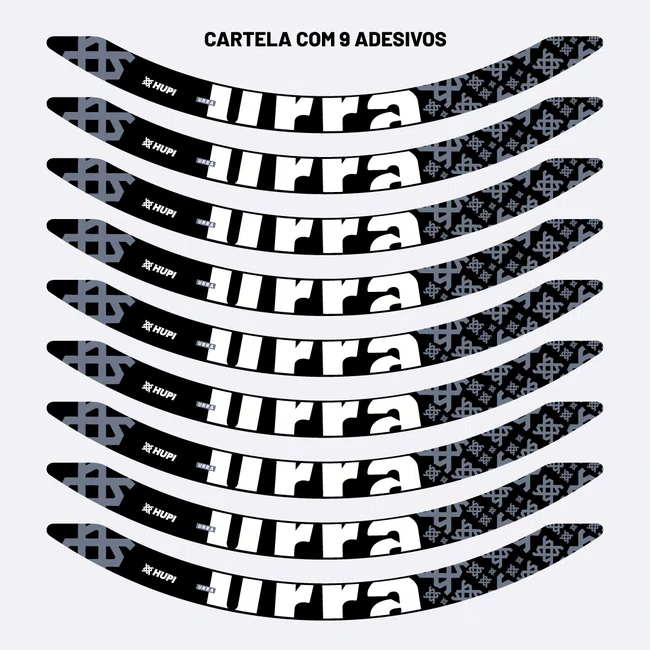 Adesivos HUPI Urra Aro 26 Preto e Cinza