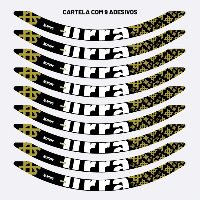 Adesivos HUPI Urra Aro 26 Preto e Dourado
