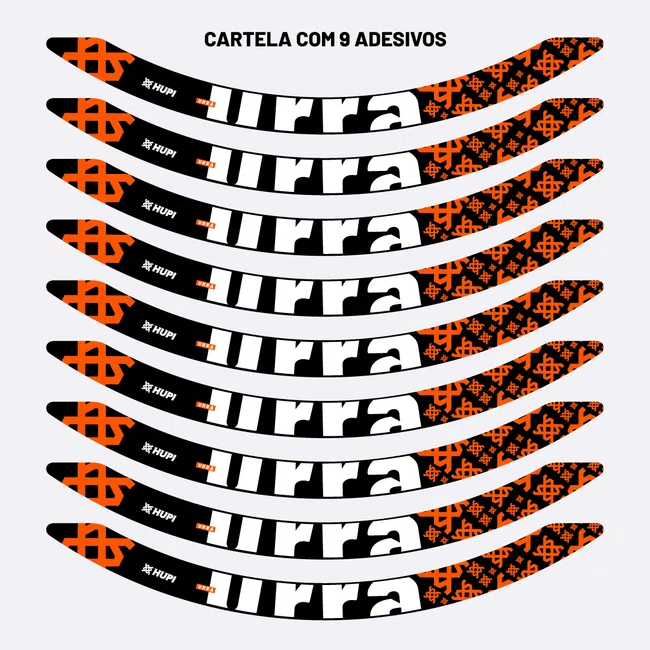 Adesivos HUPI Urra Aro 26 Preto e Laranja