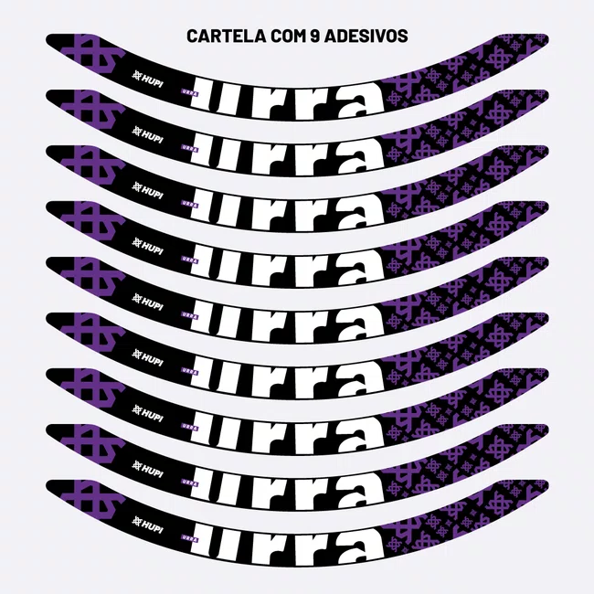 Adesivos HUPI Urra Aro 26 Preto e Roxo