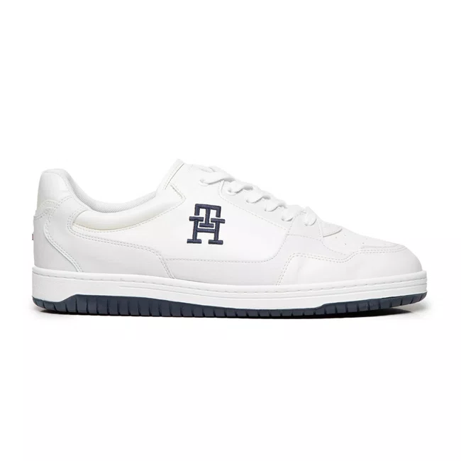 Tênis Tommy Hilfiger Basket 2C Mix Suede LTH Masculino Branco