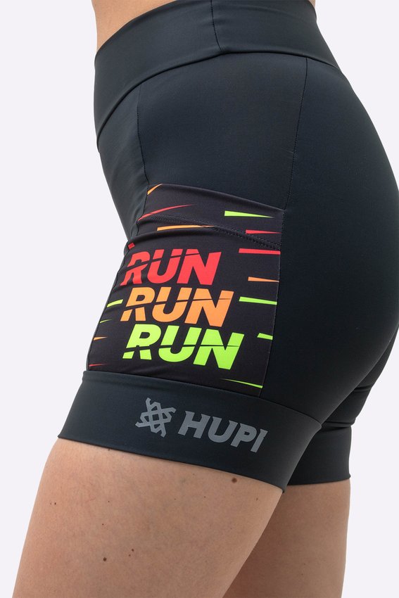 Bermuda Compressão Feminina HUPI Curta Run Run Run