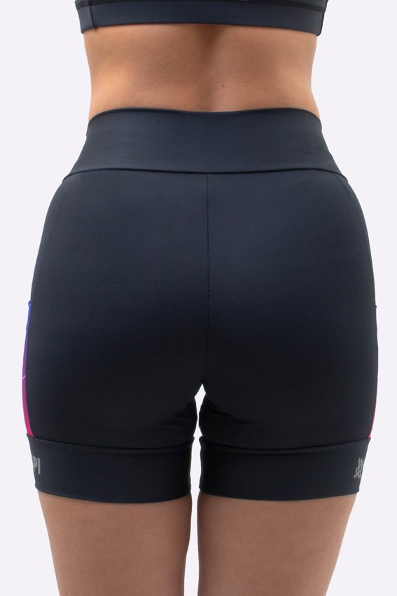 Bermuda Compressão Feminina HUPI Run Curta Colors Roxo