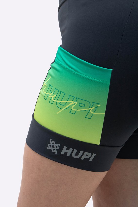 Bermuda Compressão Feminina HUPI Run Curta Colors Verde
