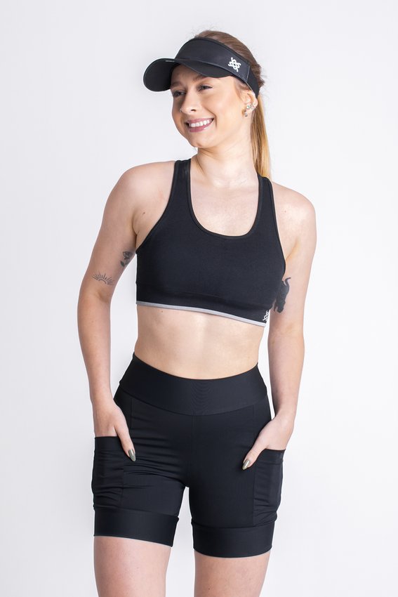 Bermuda de Compressao Feminina Hupi Run Curta