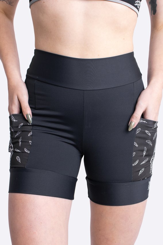 Bermuda de Compressao Feminina Hupi Run Curta Asas
