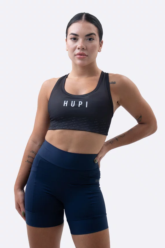 Bermuda de Compressão Feminina HUPI Run Curta Azul Marinho