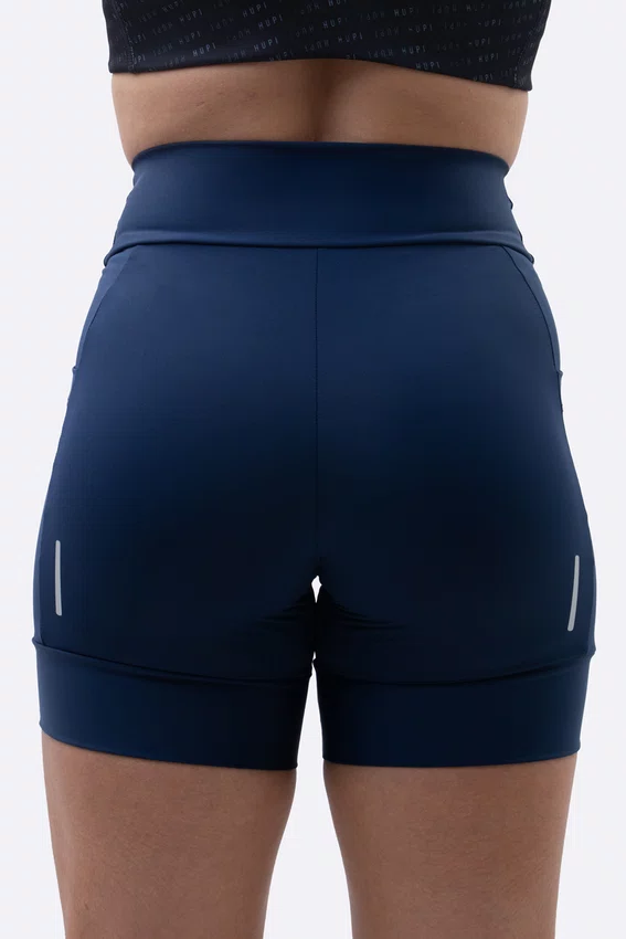 Bermuda de Compressão Feminina HUPI Run Curta Azul Marinho