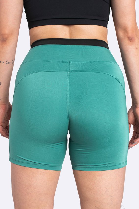 Bermuda Fitness Energi Feminina - Verde/Preto