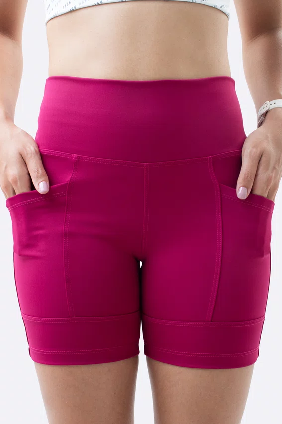 Bermuda Fitness Feminina HUPI Diversit Cereja