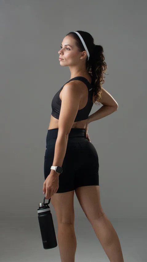 Bermuda Fitness Feminina HUPI Diversit Preto