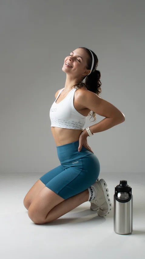 Bermuda Fitness Feminina HUPI Eclipse Azul
