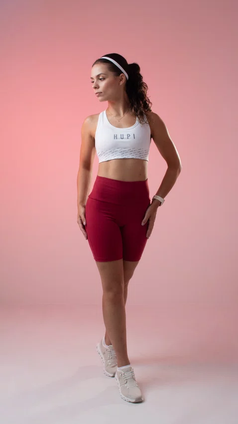 Bermuda Fitness Feminina HUPI Eclipse Bordô
