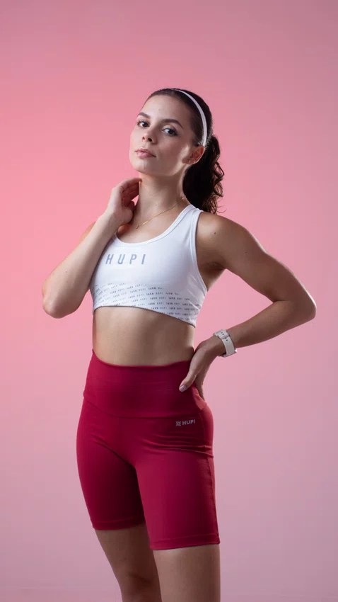 Bermuda Fitness Feminina HUPI Eclipse Bordô