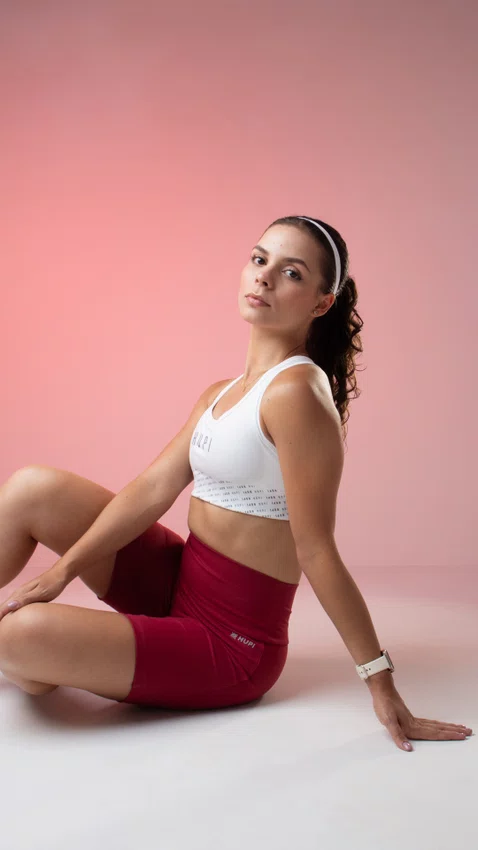 Bermuda Fitness Feminina HUPI Eclipse Bordô