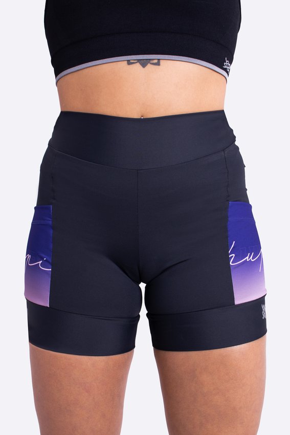 Bermuda para Corrida de Compressao Feminina HUPI Run Curta Pena