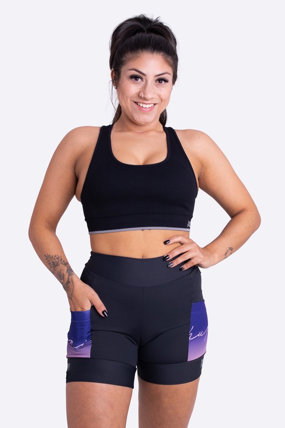 Bermuda para Corrida de Compressao Feminina HUPI Run Curta Pena
