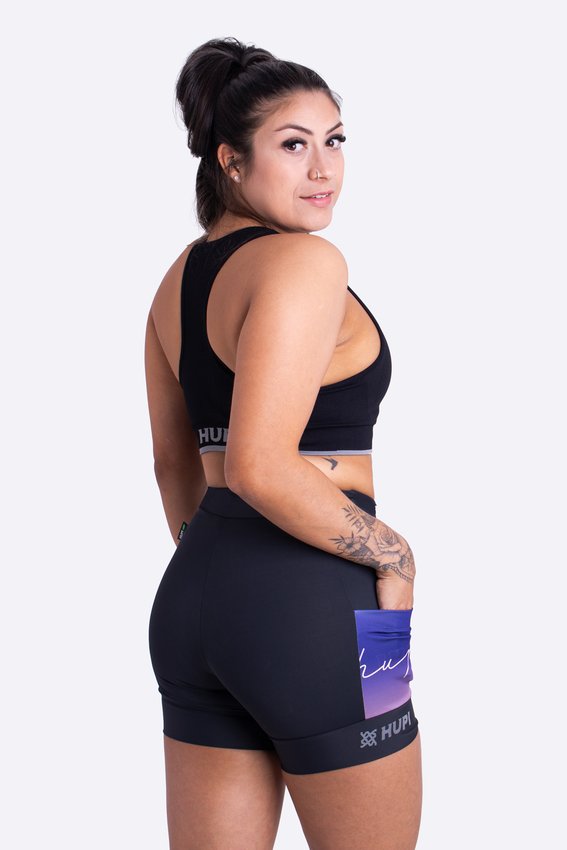 Bermuda para Corrida de Compressao Feminina HUPI Run Curta Pena