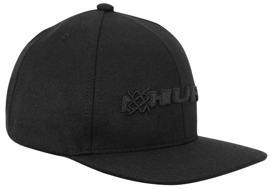 Boné HUPI Preto Bordado 3D Aba Reta