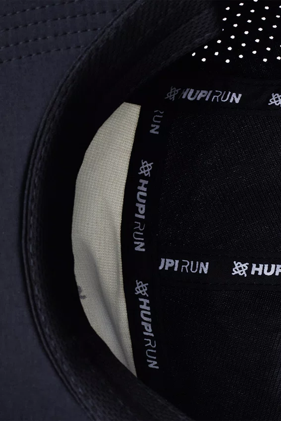 Boné HUPI Run Supreme Air Preto e Cinza