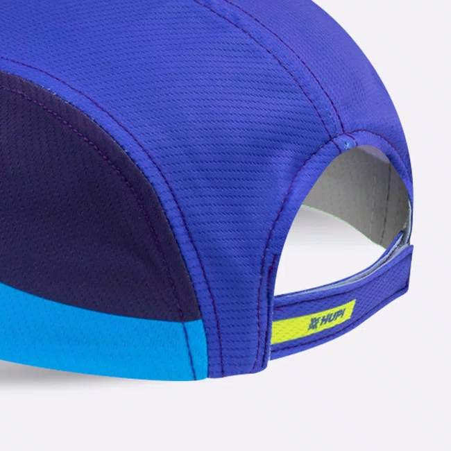 Boné para Corrida HUPI Run Fast Azul e Amarelo