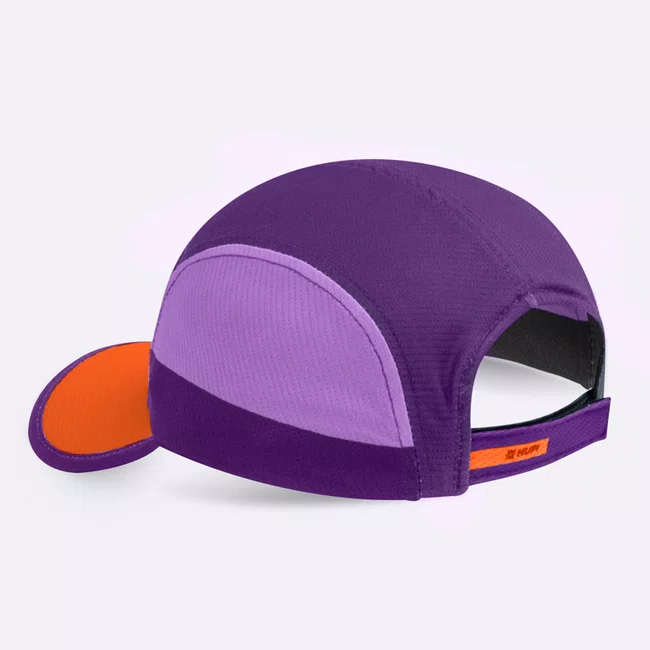 Boné para Corrida HUPI Run Fast Roxo e Laranja