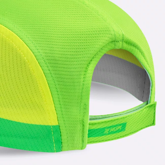 Boné para Corrida HUPI Run Fast Verde e Amarelo