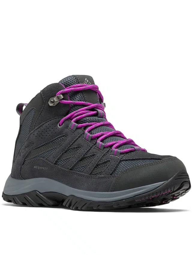 Bota Columbia Feminina Crestwood Mid Waterproof Grafite/Roxo