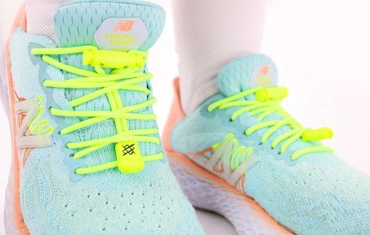 Cadarço Elástico HUPI LACES Amarelo Neon Liso