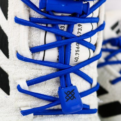 Cadarço Elástico HUPI LACES Azul Liso