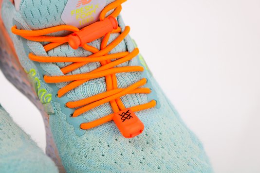 Cadarço Elástico HUPI LACES Laranja Neon Liso