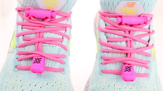 Cadarço Elástico HUPI LACES Rosa Neon LISO