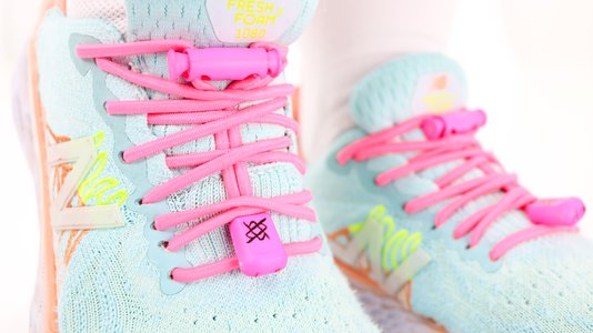 Cadarço Elástico HUPI LACES Rosa Neon LISO